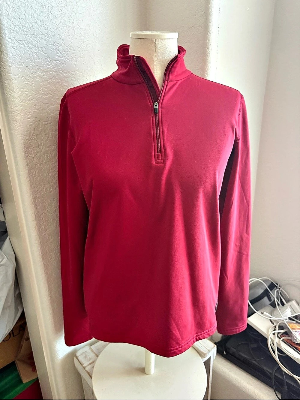 REI Women's Pink Quarter-Zip Pullover